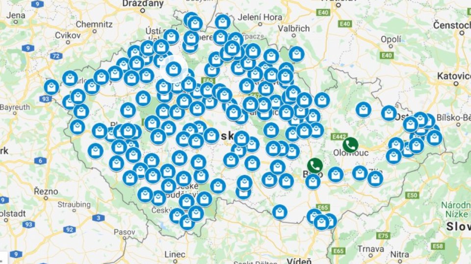 Interaktivní mapa pomoci Diakonie